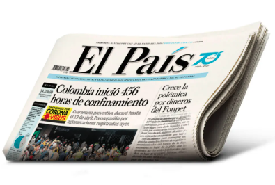 Ejemplar impreso de El País