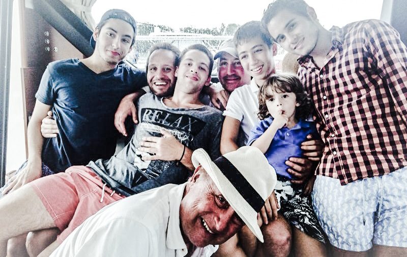 Con nietos e hijos